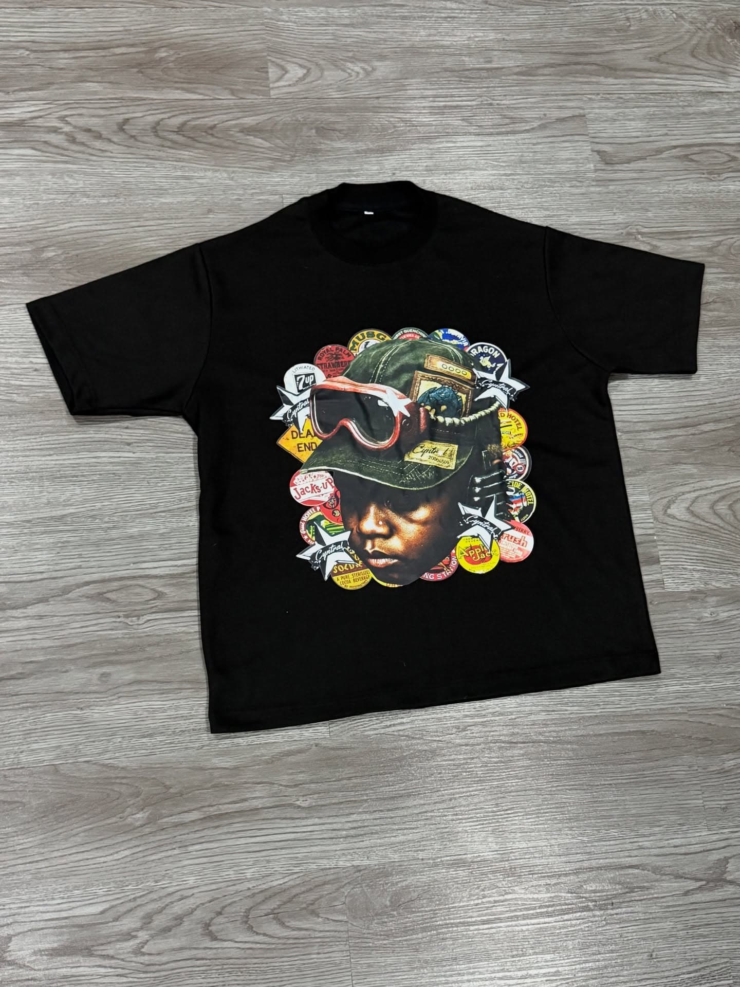 Black Cyntral portrait graphic tee