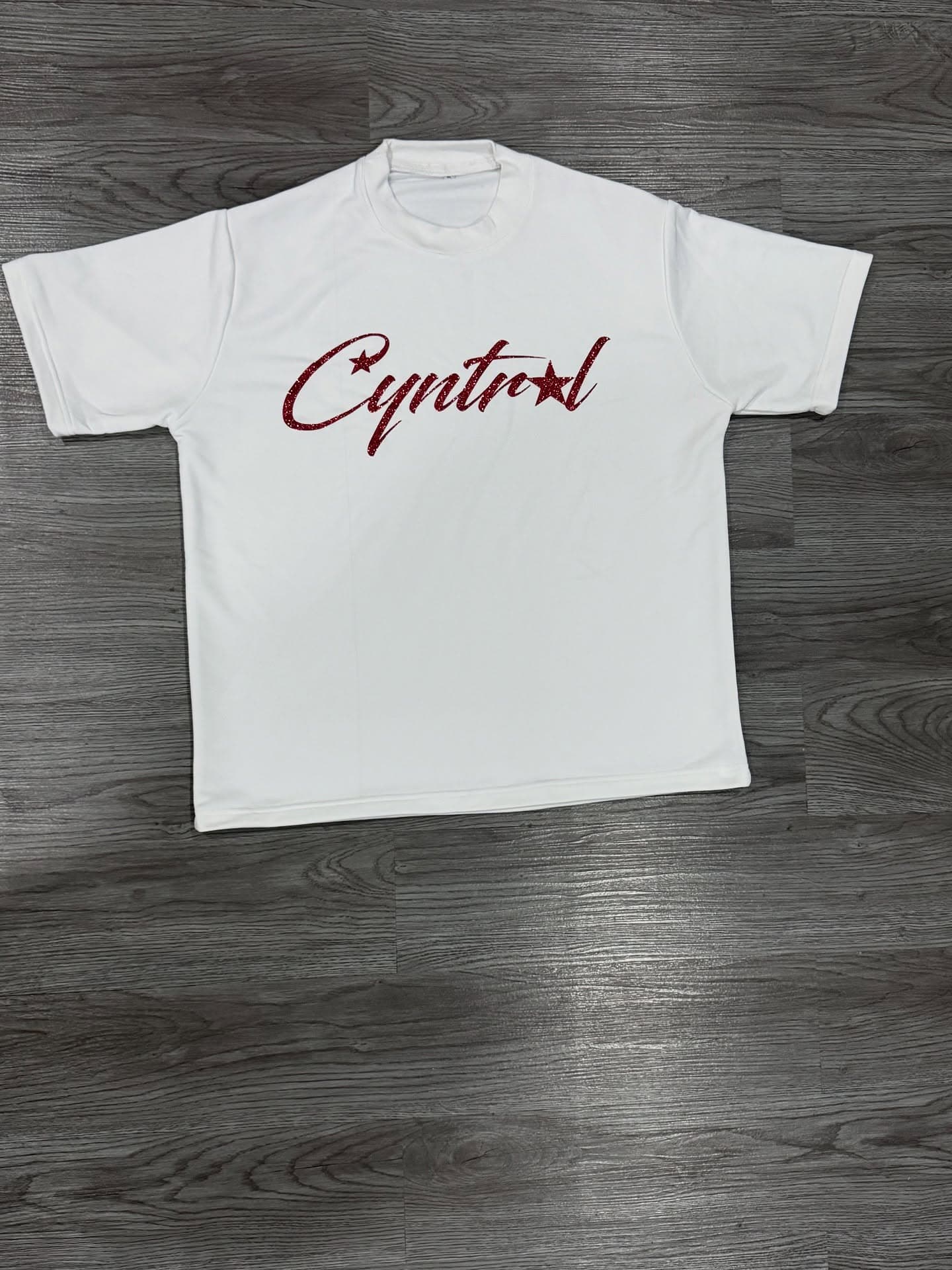 White Cyntral logo tee