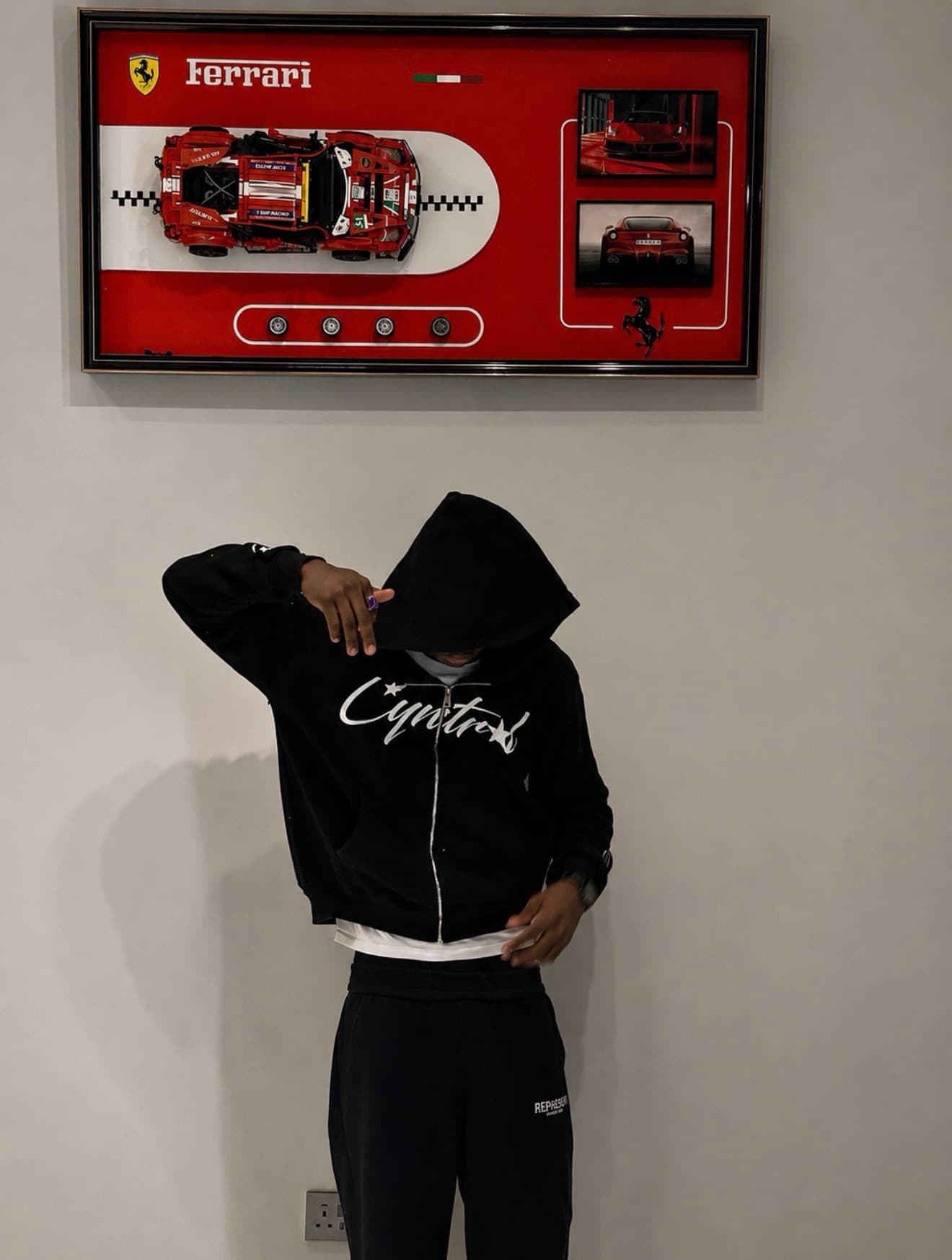 Black Cyntral hoodie portrait